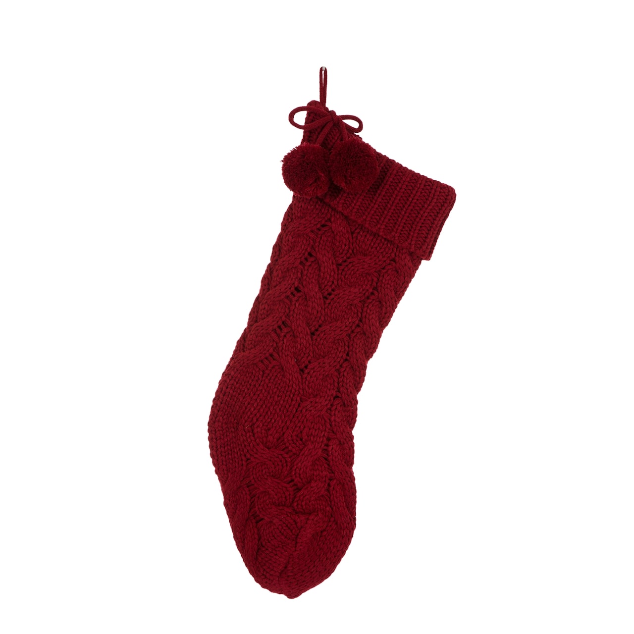 Glitzhome® 24" Red Knited Christmas Stocking